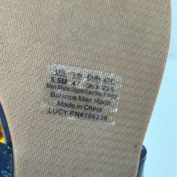 J.McLaughlin Lucy Classic Navy Tortoise Sandals Size 6.5 - Picture 11 of 16
